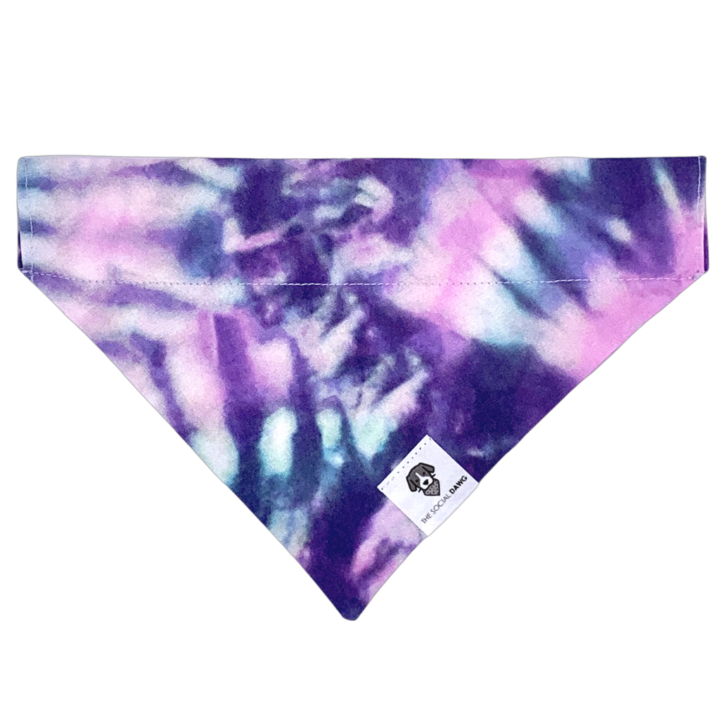 purple tie dye bandana