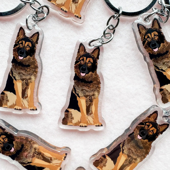 German Shepherd (Sable) Keychain
