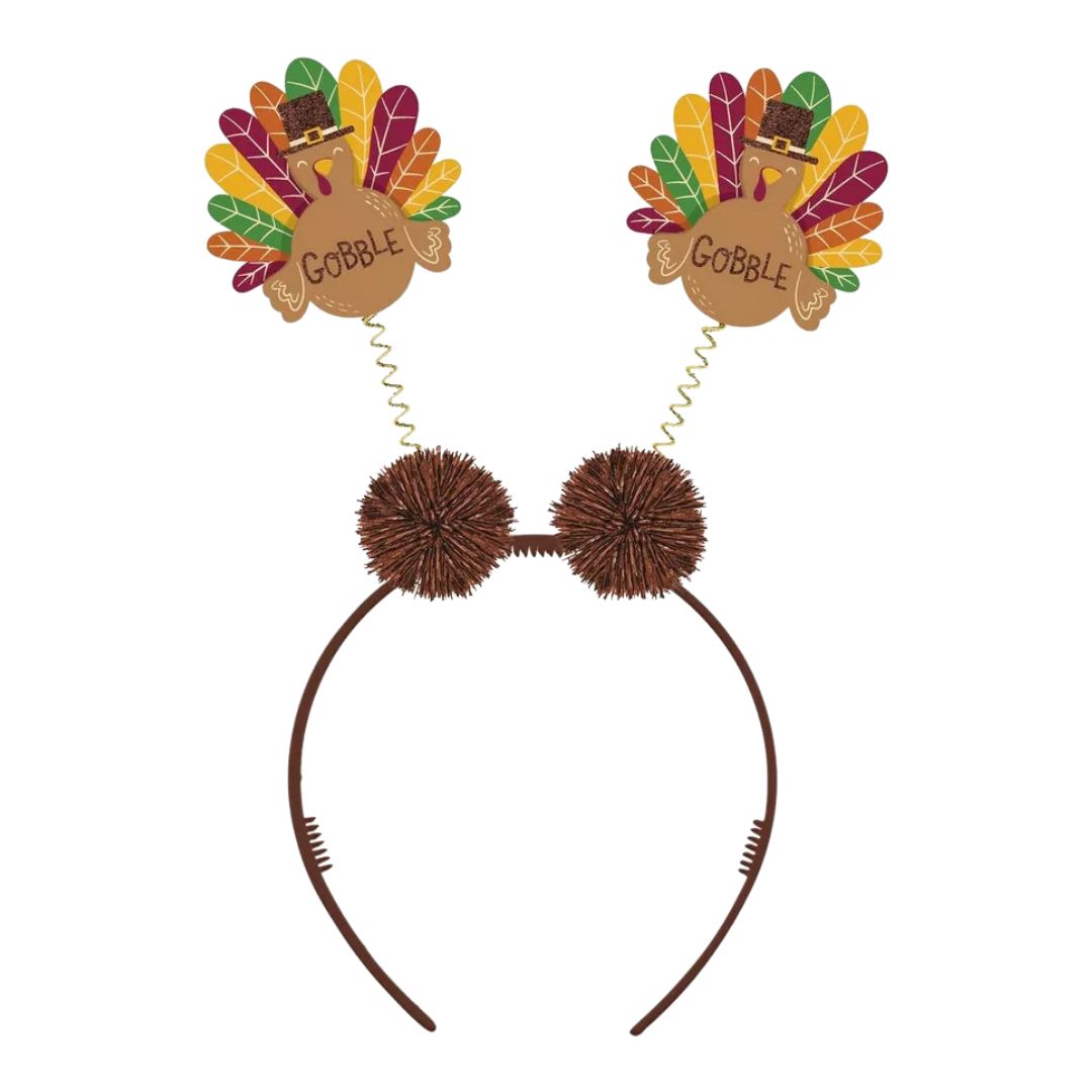 Gobble Turkey Thanksgiving Head Bopper Headband