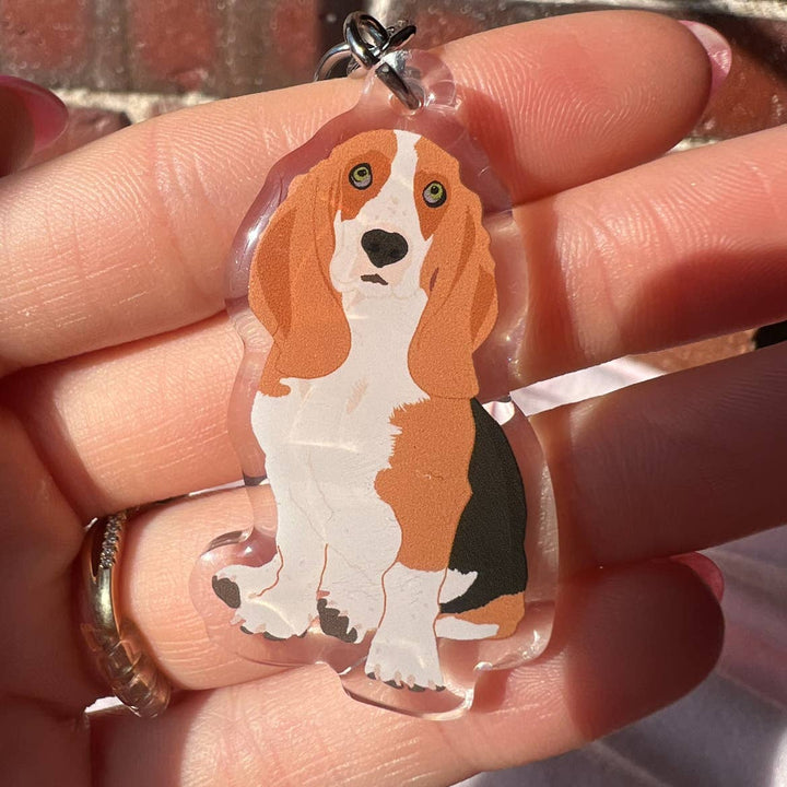 Basset Hound Keychain