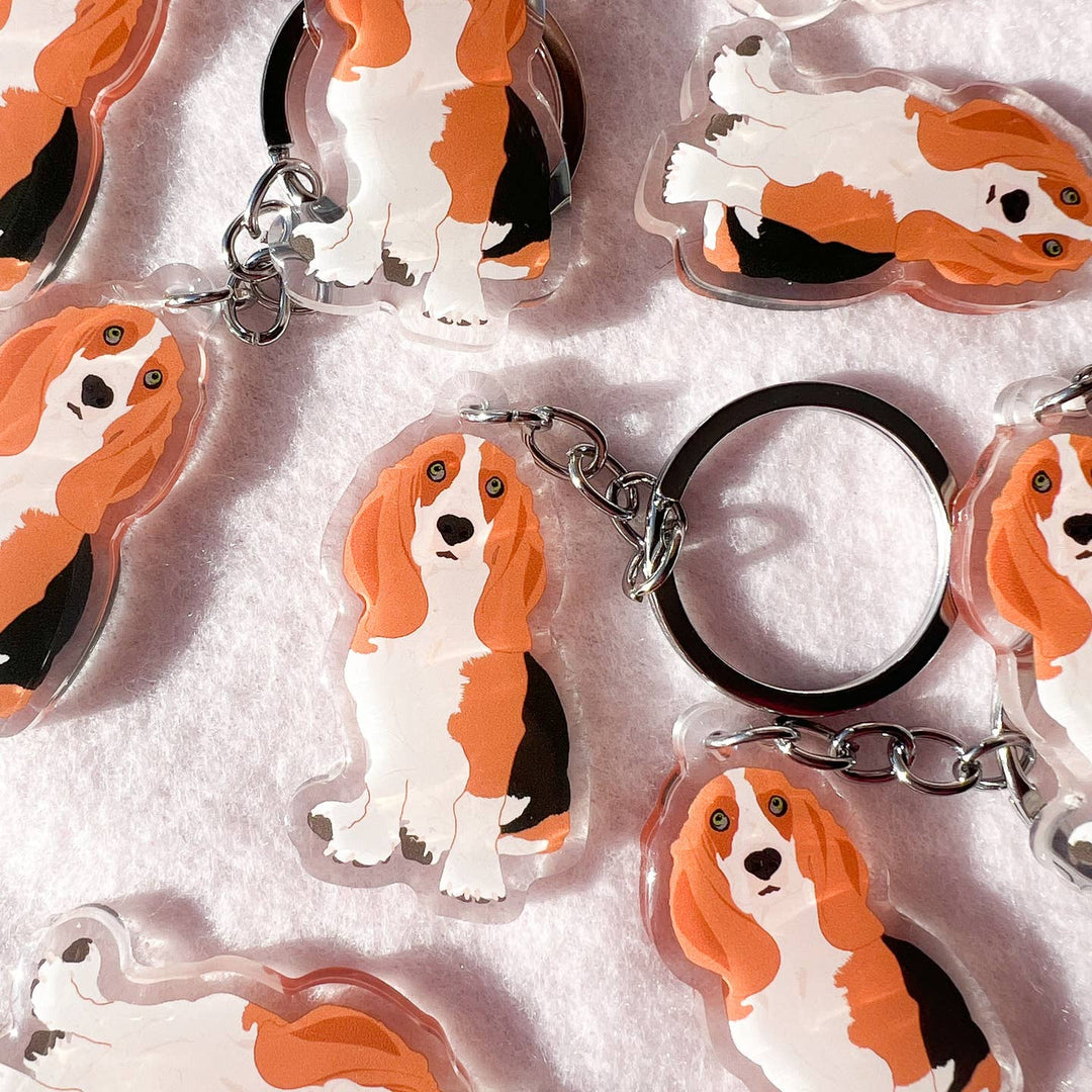 Basset Hound Keychain