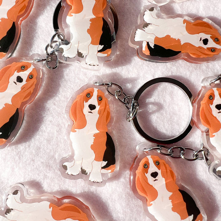 Basset Hound Keychain