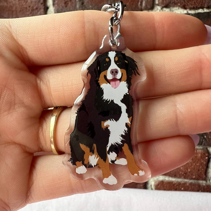 Bernese Mountain Dog Keychain