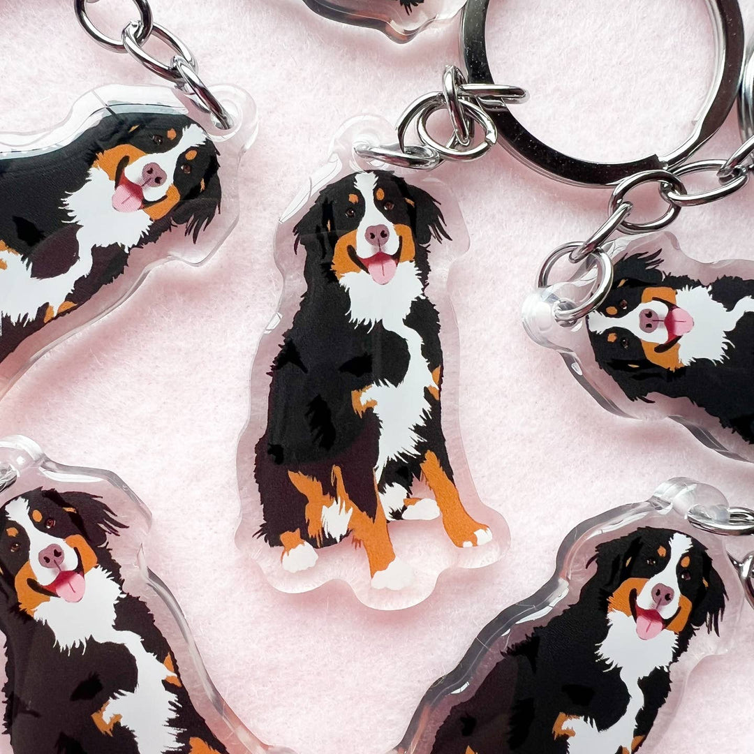 Bernese Mountain Dog Keychain