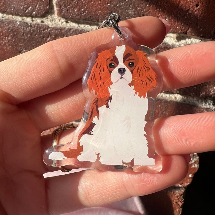 Cavalier King Charles Spaniel (Red and White) Keychain