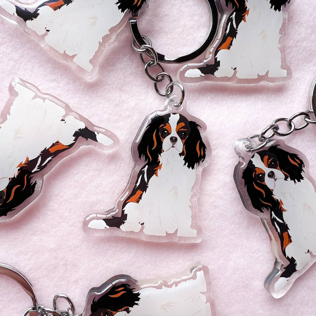 Cavalier King Charles Spaniel (Tri-Color) Keychain