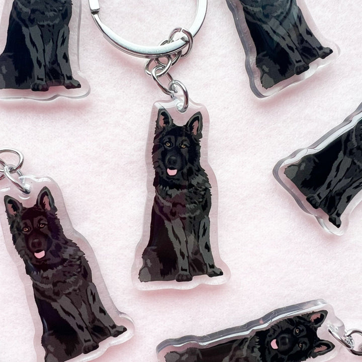 German Shepherd (Black) Keychain