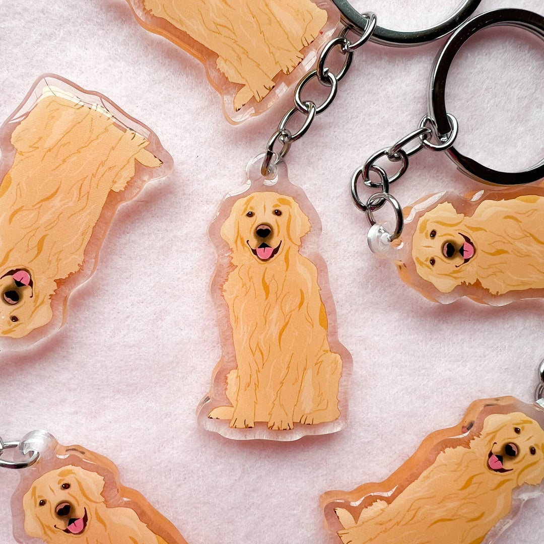 Golden Retriever Keychain
