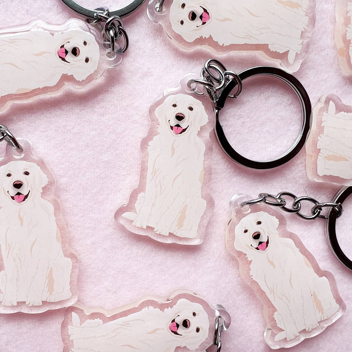 Golden Retriever (English Cream) Keychain