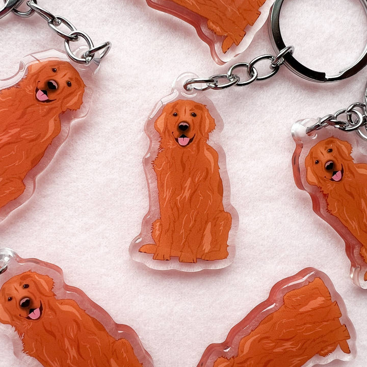 Golden Retriever (Red/Copper) Keychain