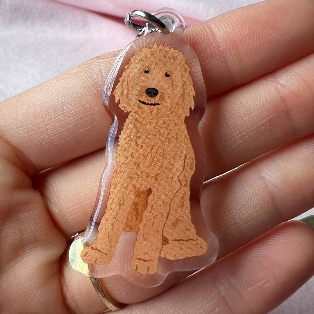 Goldendoodle (Blonde), Labradoodle (Blonde) Keychain