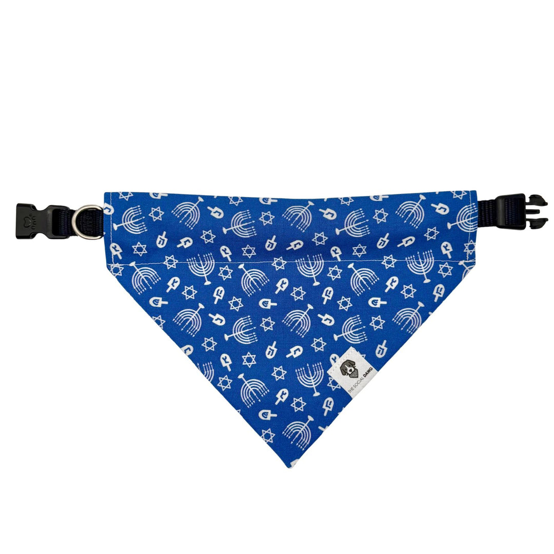 Hanukkah Slip-On Dog Bandana