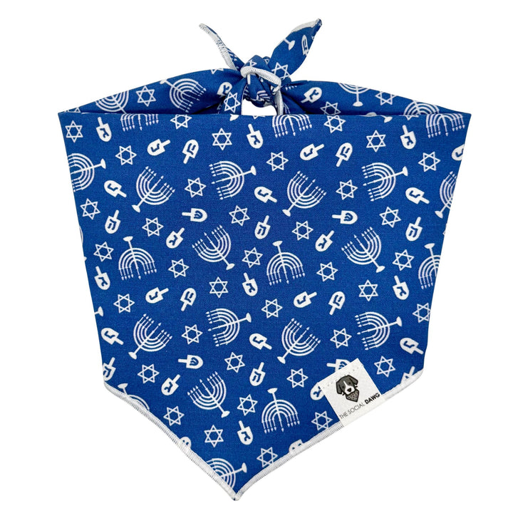 Hanukkah Tie-On Dog Bandana