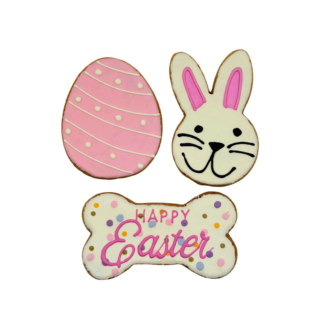 Happy Easter Dog Treats - 3 Pack (Pink)