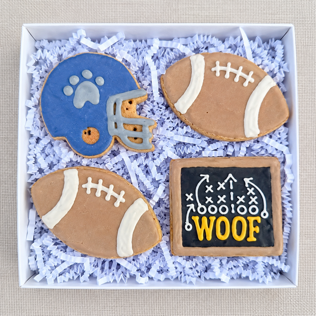 Football Dog Treats - 4 pack (Blue)