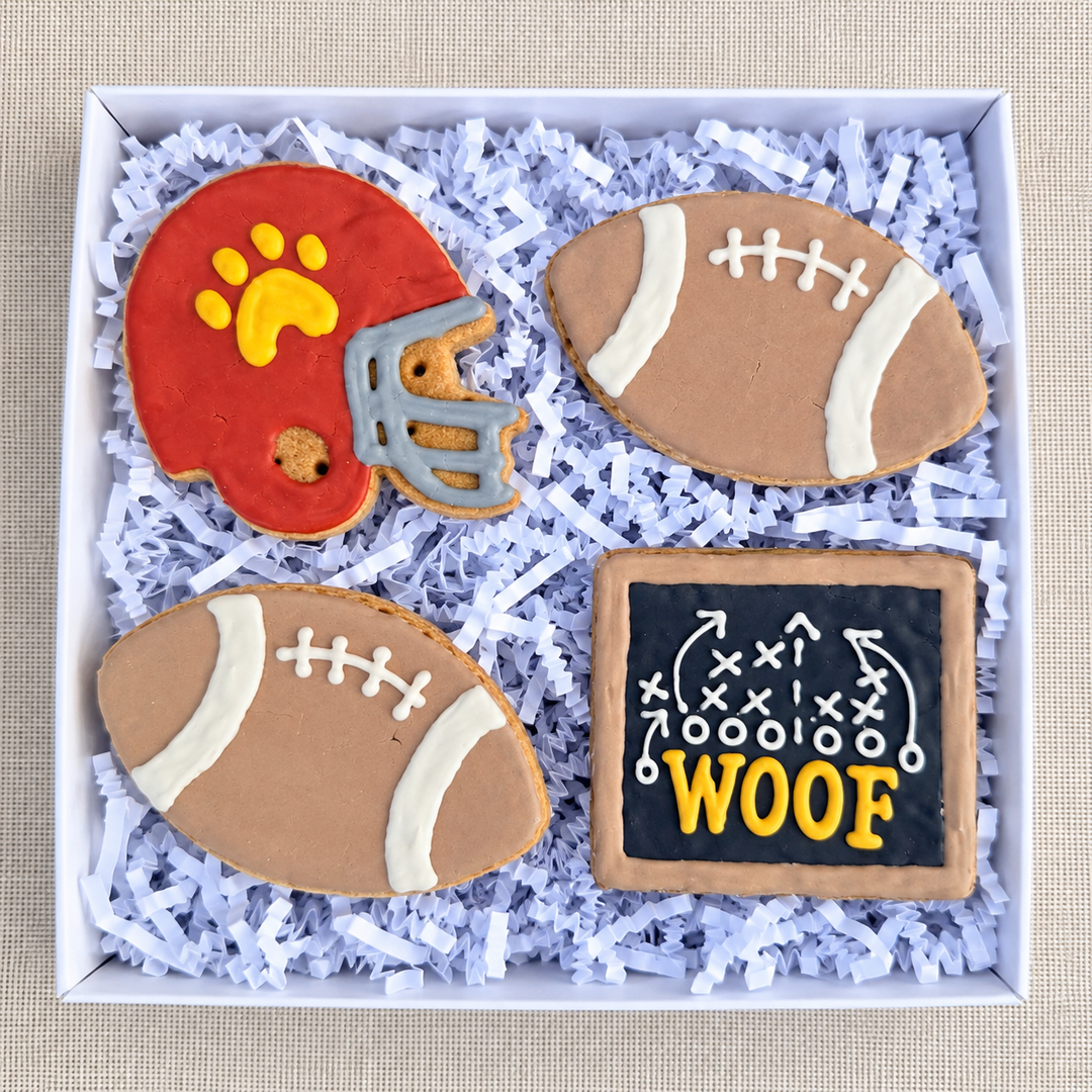 Football Dog Treats - 4 pack (Red)