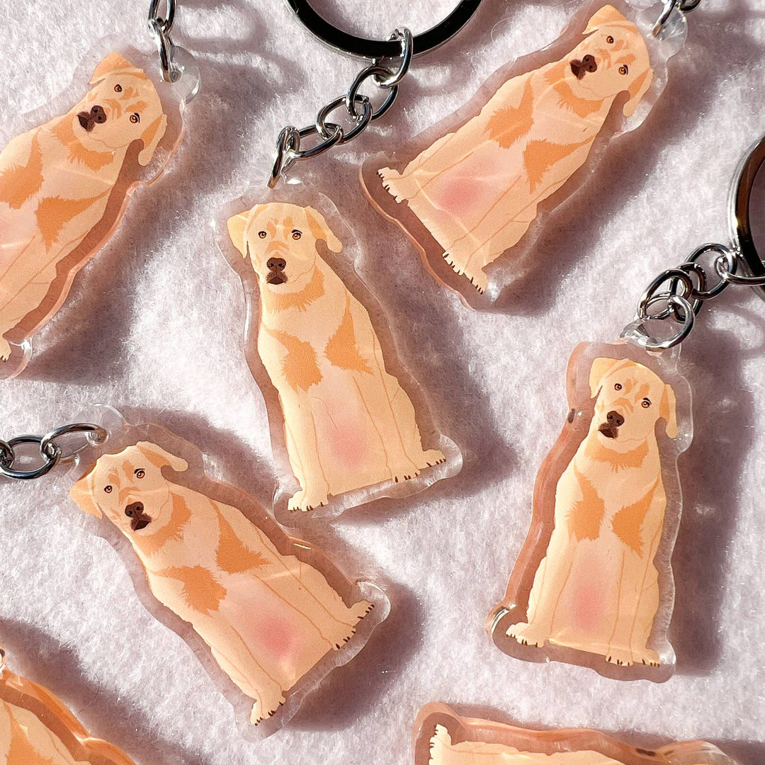 Labrador Retriever (Yellow) Keychain