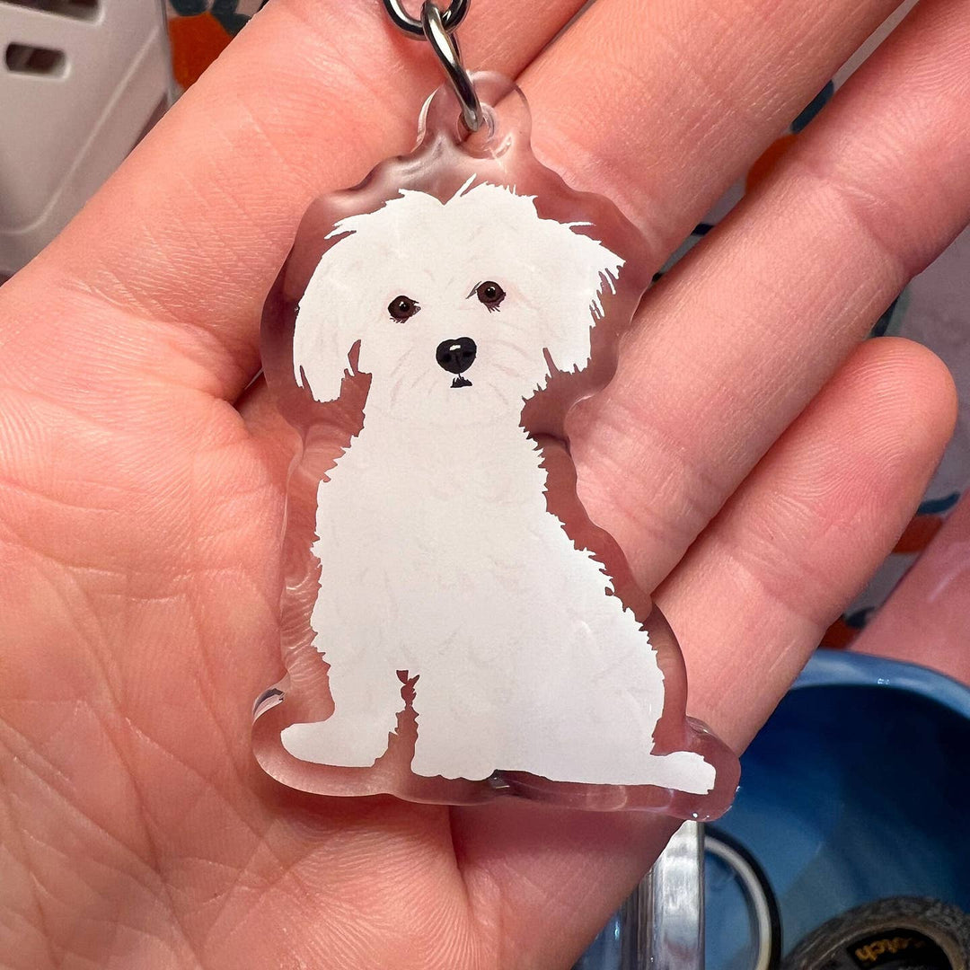 Maltese, Coton De Tulear Keychain
