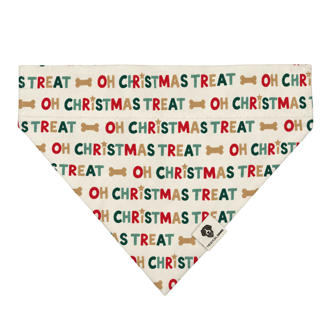 Oh Christmas Treat Slip-On Dog Bandana