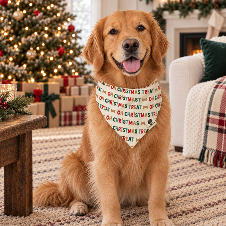 Oh Christmas Treat Slip-On Dog Bandana