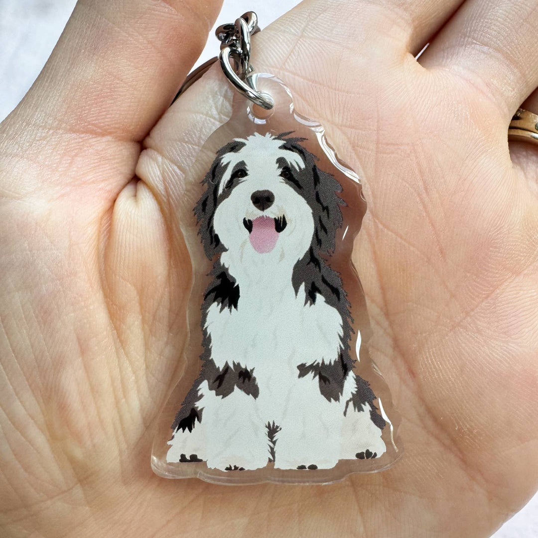 Old English Sheepdog Keychain