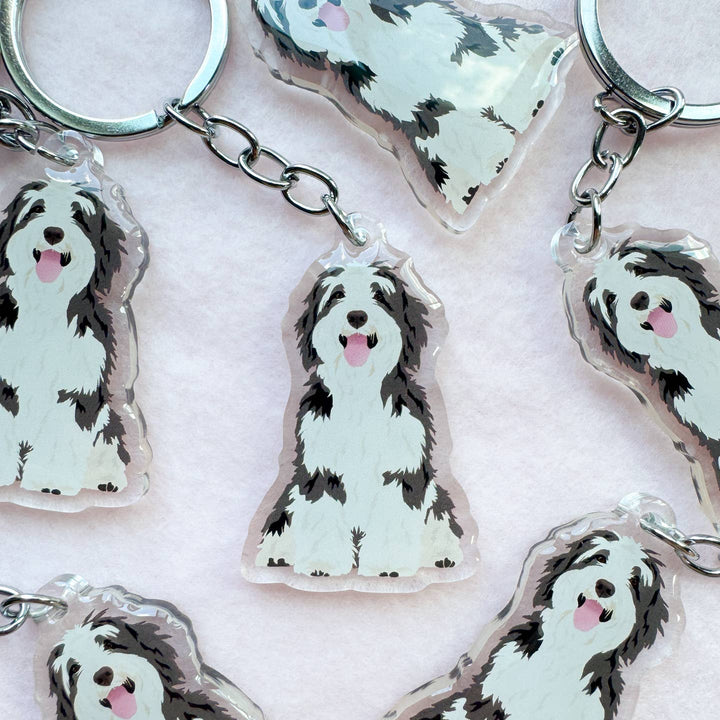 Old English Sheepdog Keychain