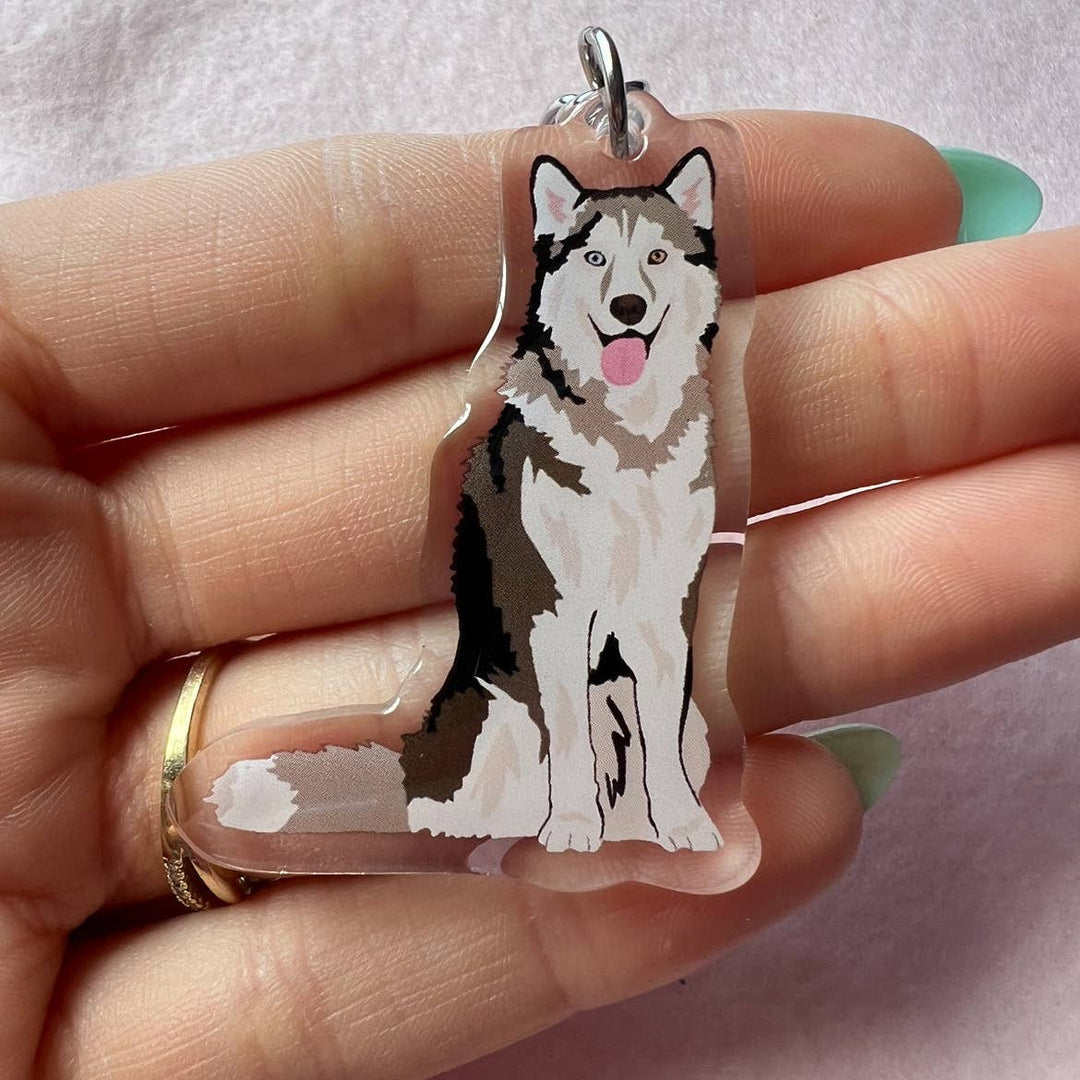 Siberian Husky, Malamute Keychain