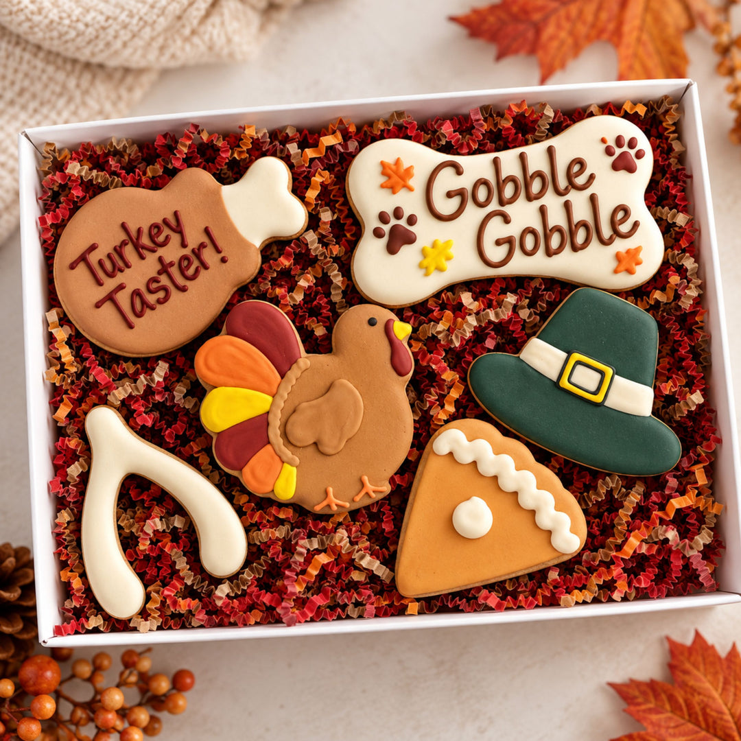 PREORDER - Gobble Gobble Thanksgiving Dog Treat Box