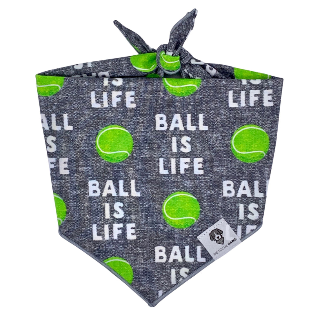 Ball Is Life Tie-On Dog Bandana