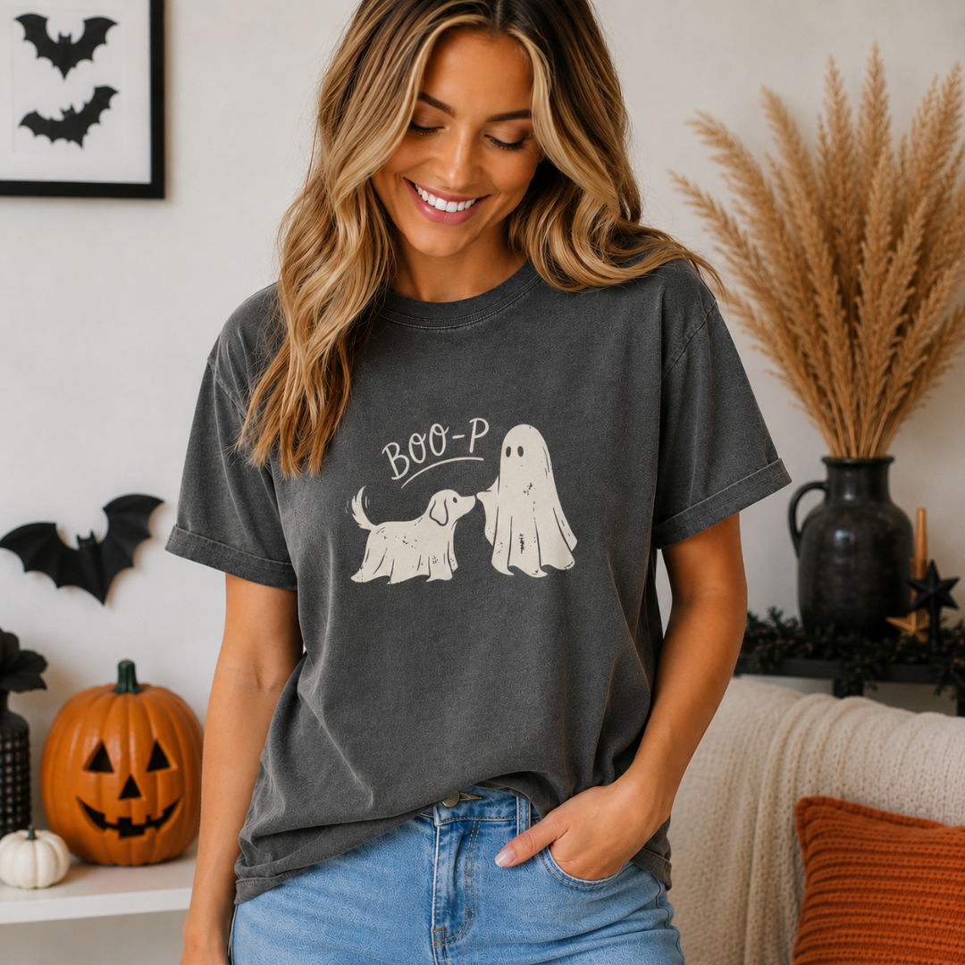 Boo-P Halloween Dog Ghost T-Shirt
