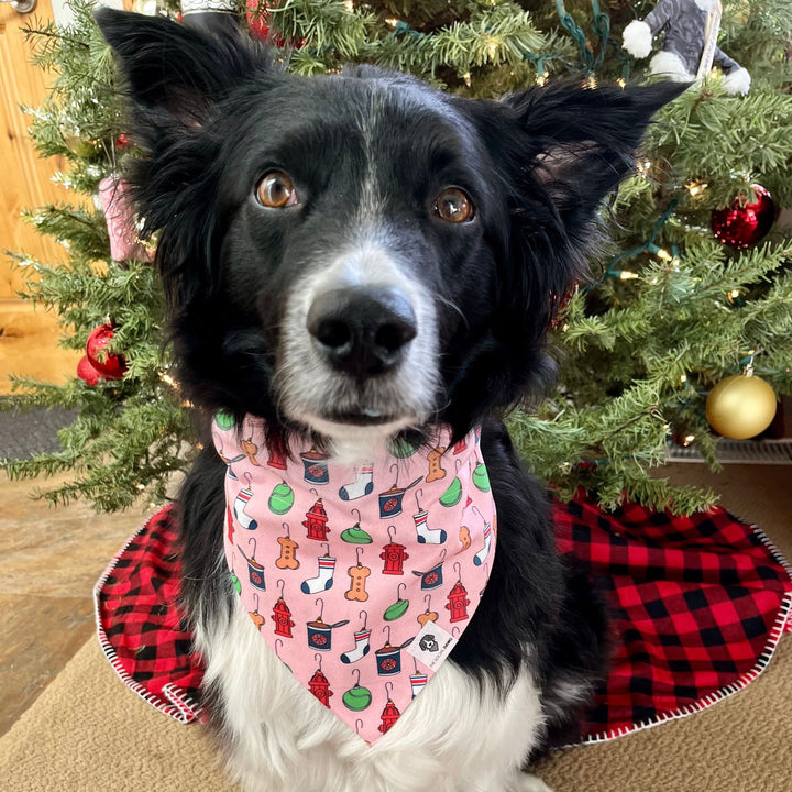 Christmas Ornaments Slip-On Dog Bandana