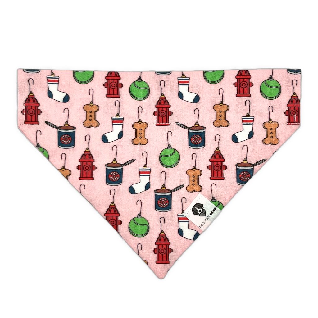 Christmas Ornaments Slip-On Dog Bandana