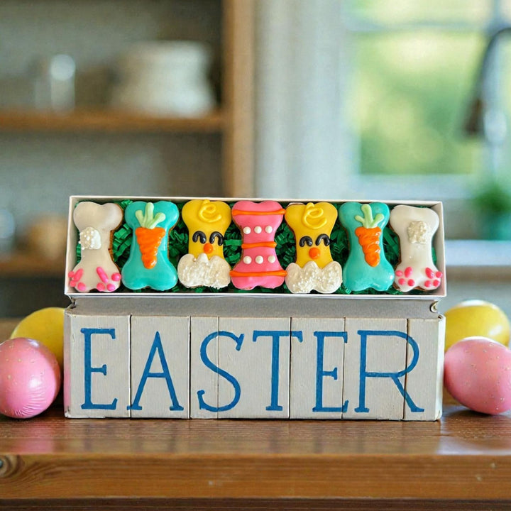 PREORDER - Mini Easter Bone Dog Treat Box - 7 count