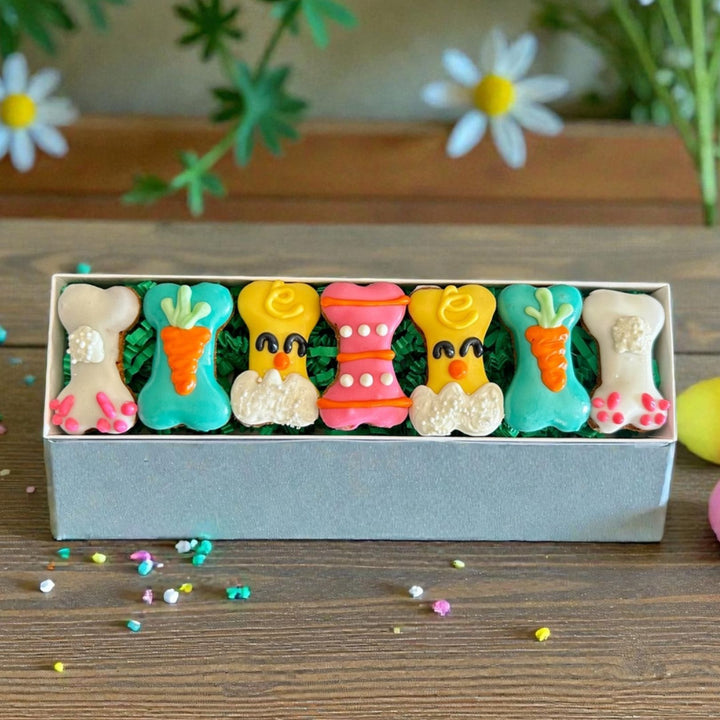 PREORDER - Mini Easter Bone Dog Treat Box - 7 count