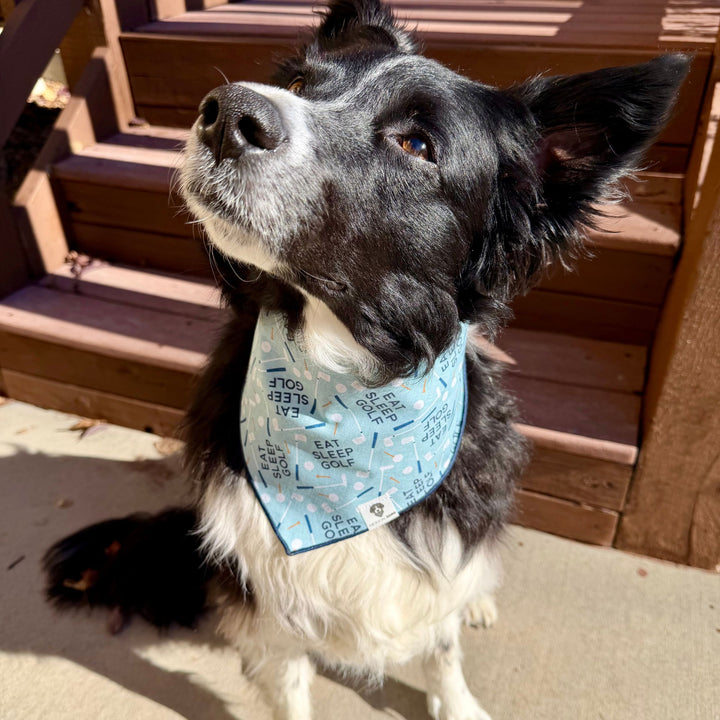 Eat Sleep Golf Tie-On Dog Bandana