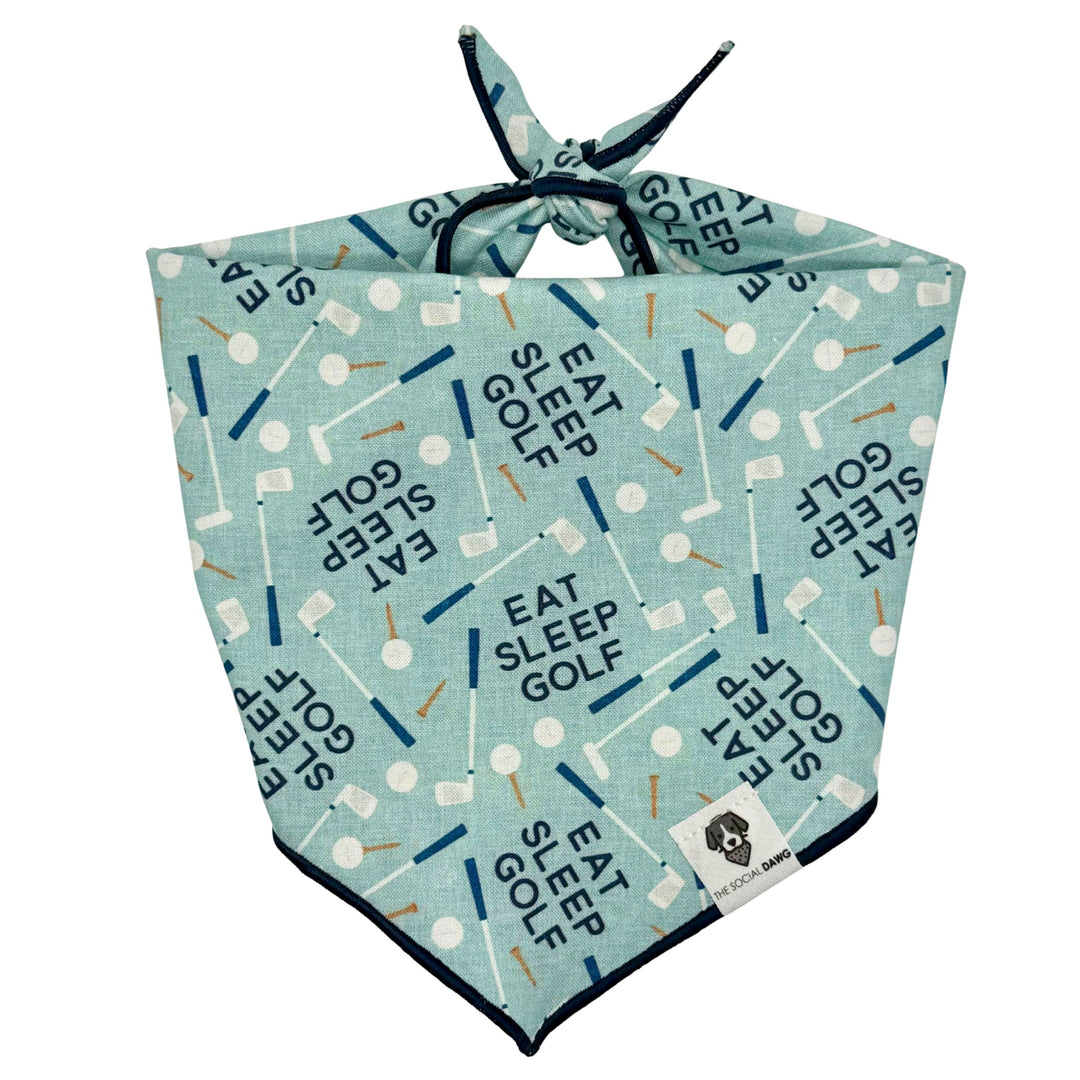 Eat Sleep Golf Tie-On Dog Bandana