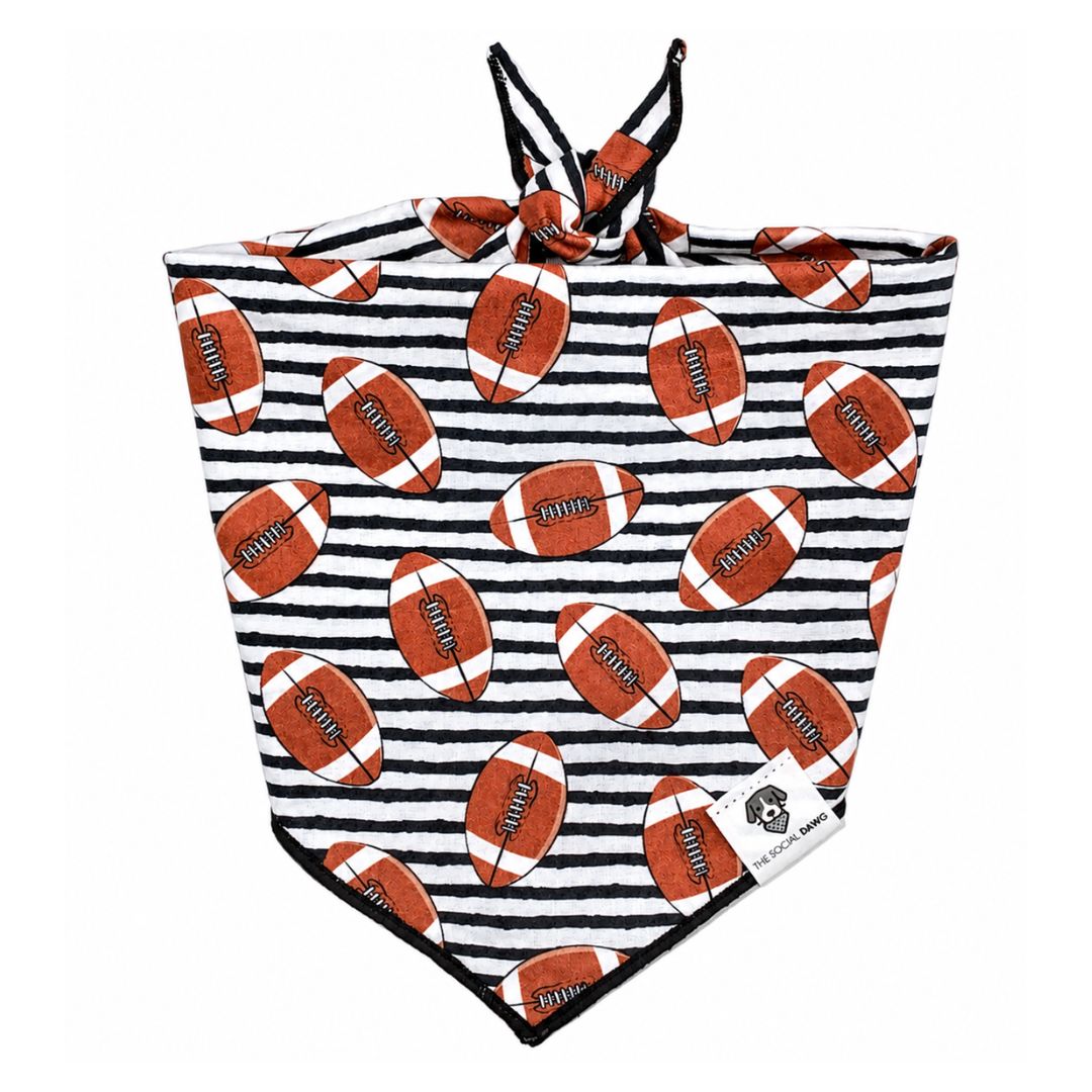 Football Lover Tie-On Dog Bandana