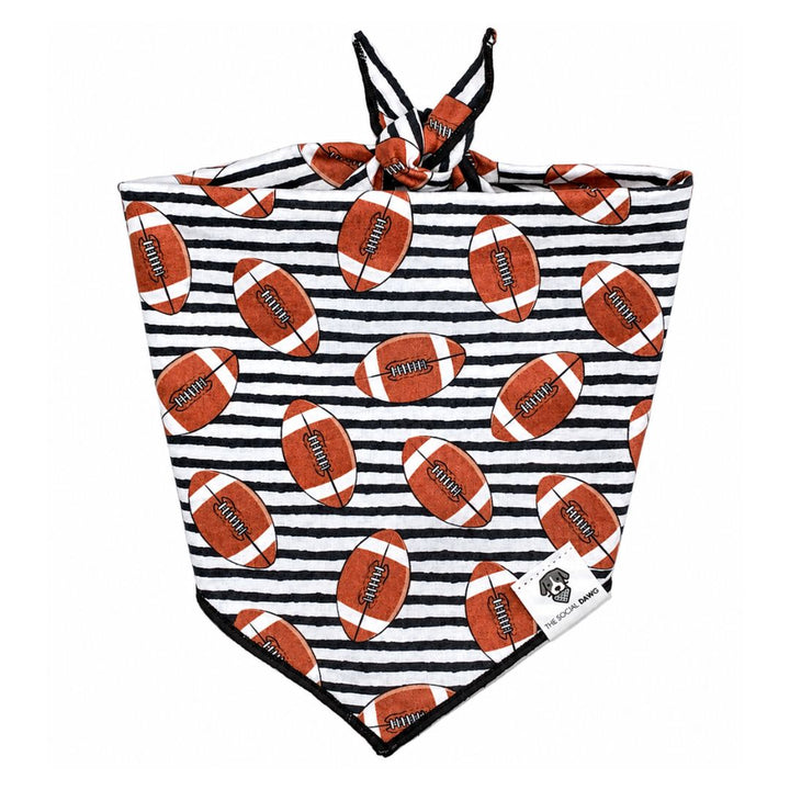 Football Lover Tie-On Dog Bandana