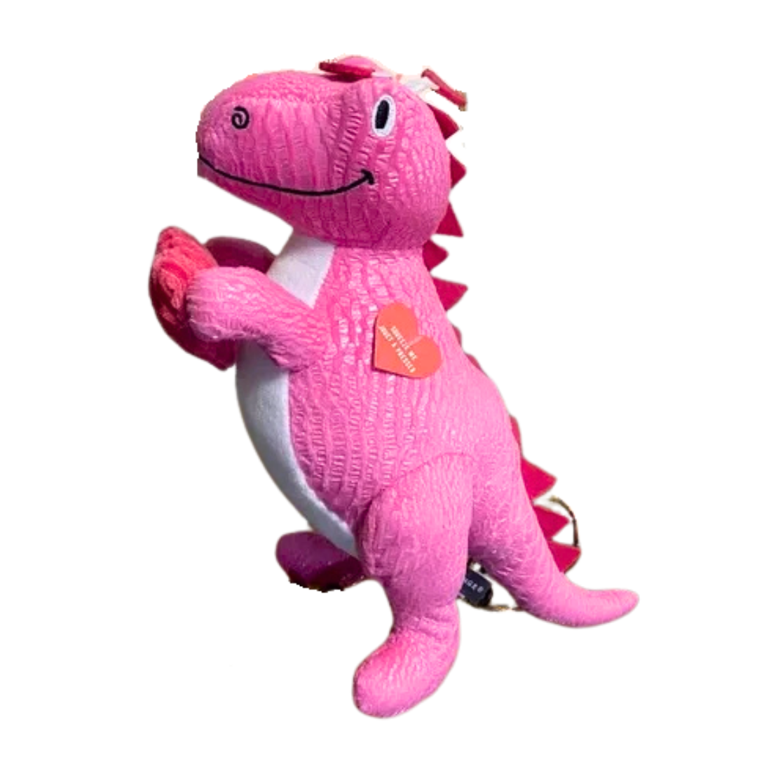 Valentine Tickle Me Pink T-Rex Dog Toy