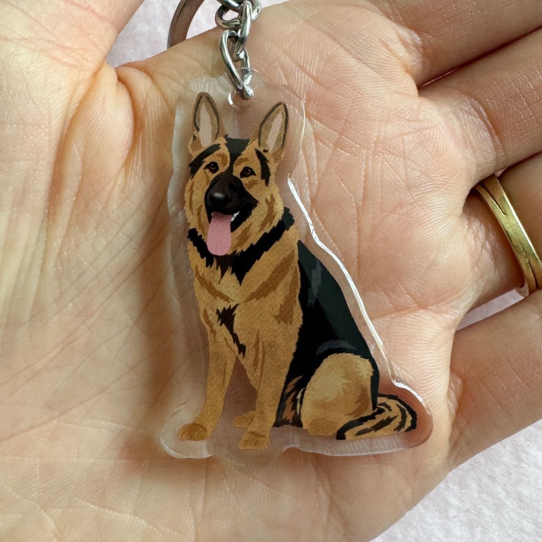 German Shepherd (Black & Tan) Keychain