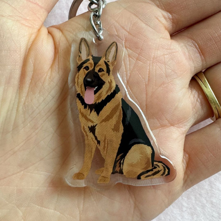 German Shepherd (Black & Tan) Keychain