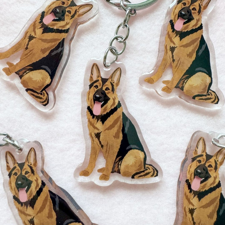 German Shepherd (Black & Tan) Keychain