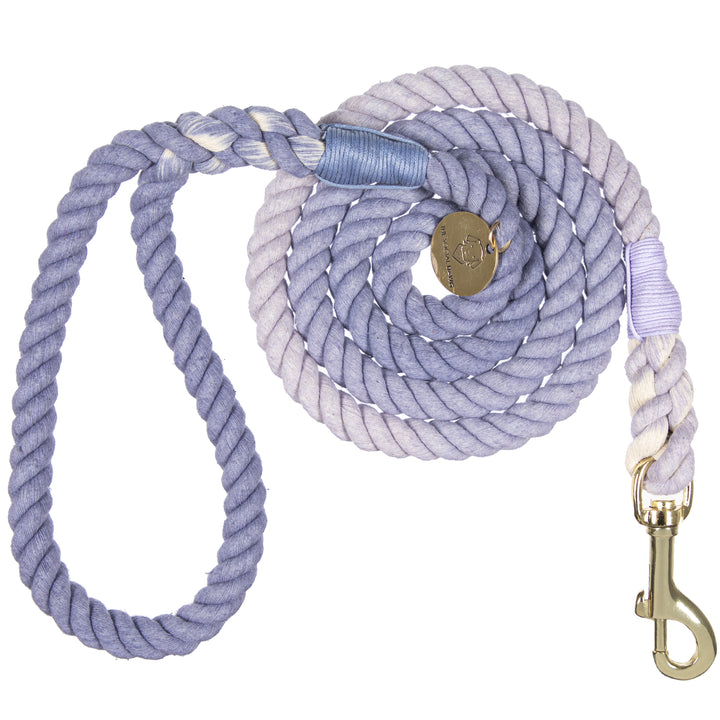 Stone Gray Ombré Cotton Rope Dog Leash