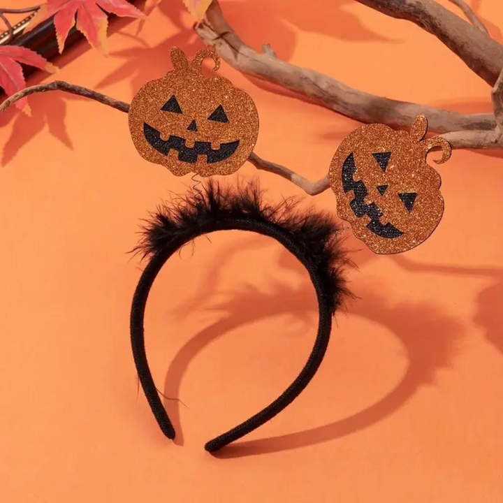 Halloween Pumpkin Head Bopper Headband