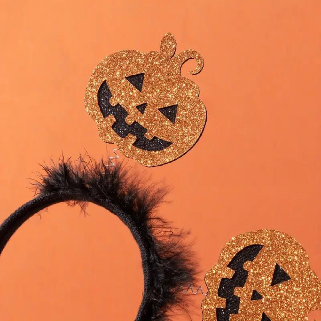 Halloween Pumpkin Head Bopper Headband