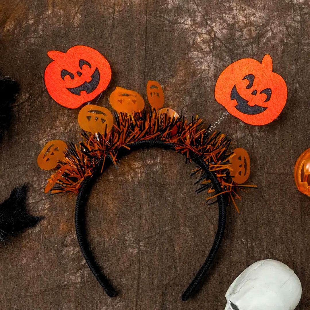 Halloween Jack-O'-Lantern Head Bopper Headband