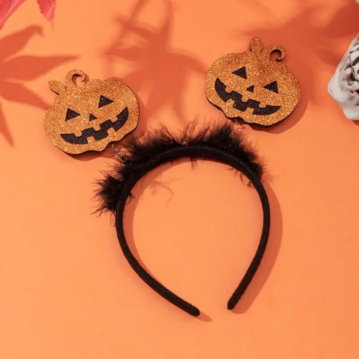 Halloween Pumpkin Head Bopper Headband