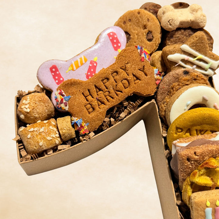 Happy Barkday Number Barkuterie Dog Treat Board