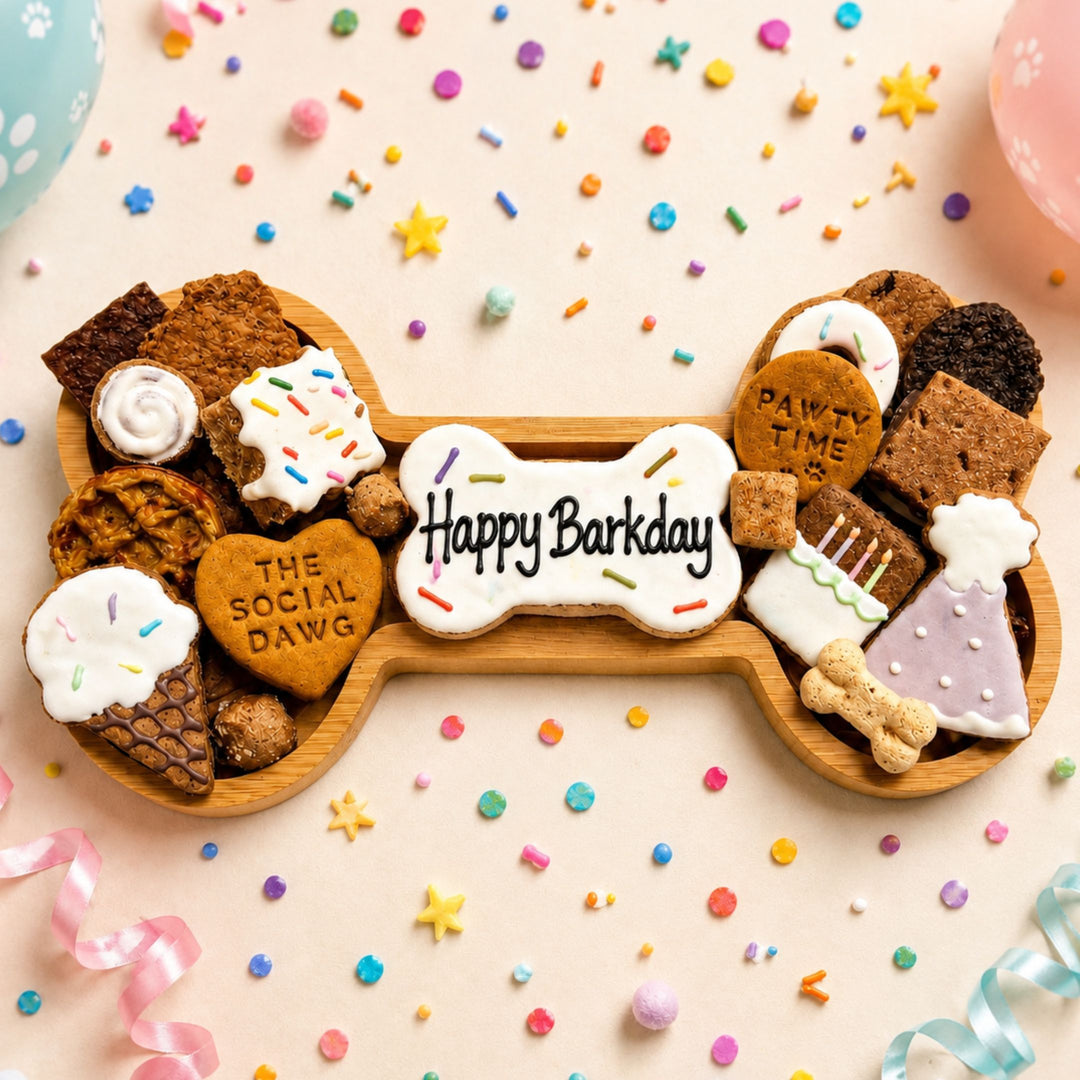 Happy Barkday Bone Barkuterie Dog Treat Board