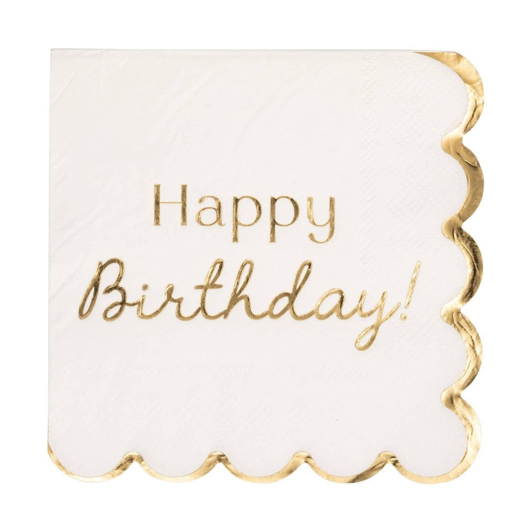Happy Birthday Foil Cocktail Napkin